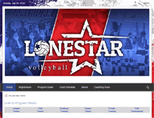 Tablet Screenshot of lonestarvolleyball.net
